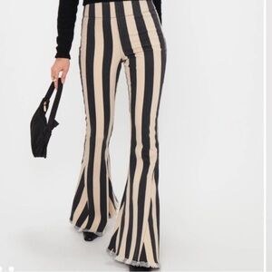 Show Me Your MuMu Black and Cream Striped Pants
